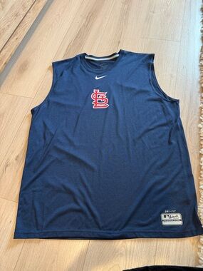 Nike Navy and Gold Dri-FIT Performance Tank Top